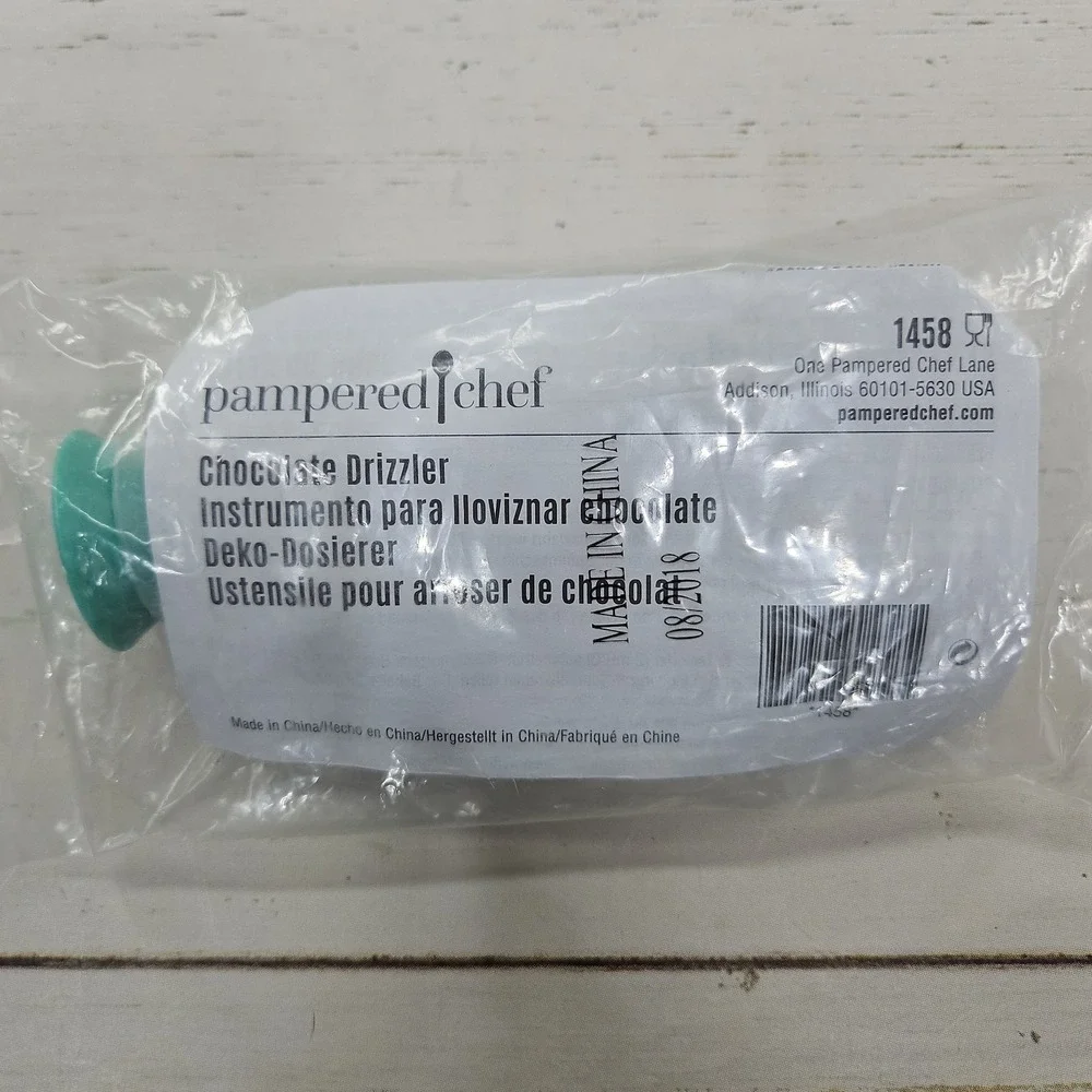 Pampered Chef Chocolate Drizzler Drizzle Tool Decorator 1458 Cake Cookie Cupcake